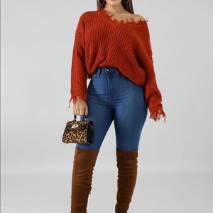 💥  Distressed Knit Sweater 💥